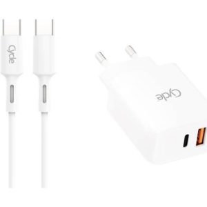 מטען בית מהיר 25W עם כבל TypeC מבית Cycle