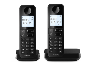 טלפון PHILIPS עם 2 שלוחות בעברית