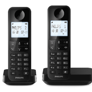 טלפון PHILIPS עם 2 שלוחות בעברית